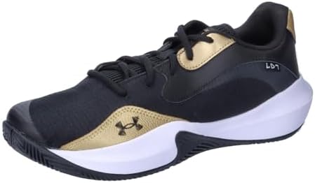 Under Armour Tênis unissex adulto Lockdown 7 Low, (001) Preto/Ouro